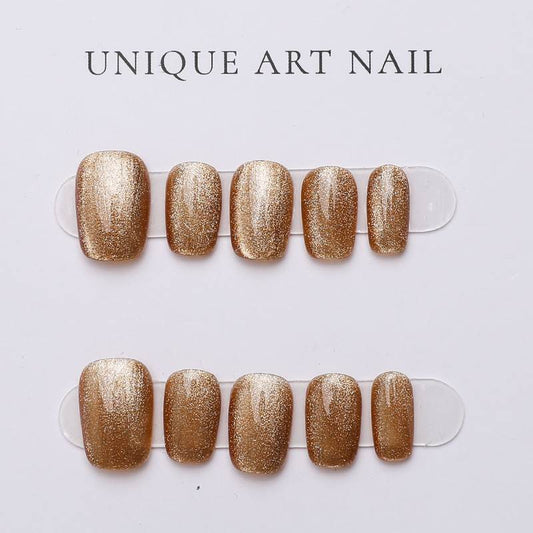Bronze Opal Reusable Hand Made Press On Nails High Quality - TiffsGift