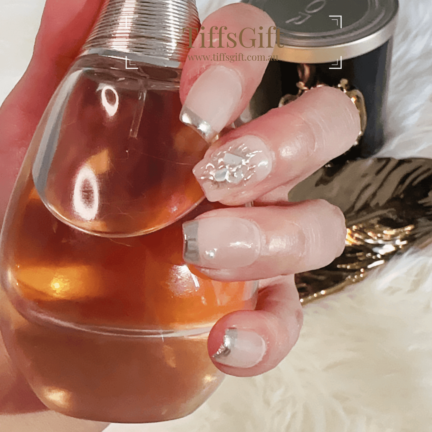 Liquid Gold Reusable Hand Made Press On Nails High Quality - TiffsGift