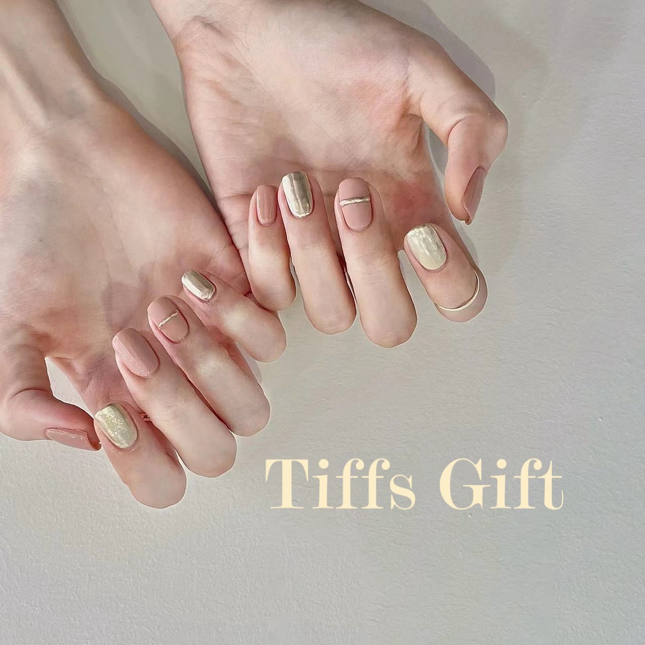 Matte nude& gold(short) - TiffsGift