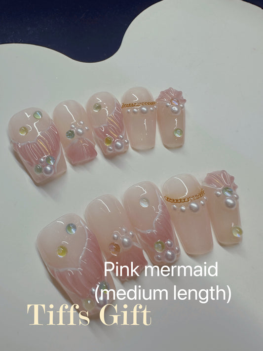 Pink mermaid (medium length) - TiffsGift